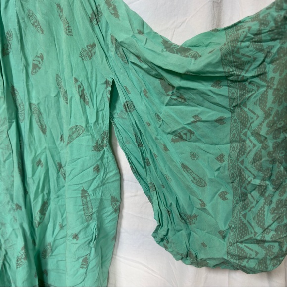 Spell & the Gypsy Collective Skull Tribe Kimono Turquoise - RARE Spell Designs - Picture 9 of 13